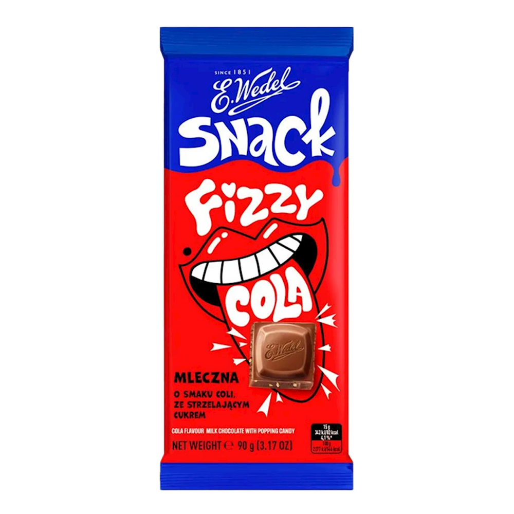 Шоколадное молоко с колой и шипучими конфетками – батончик – 90 г (3,17 унции)